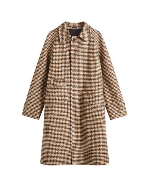 Drake's Brown Dudley Raglan Overcoat for men