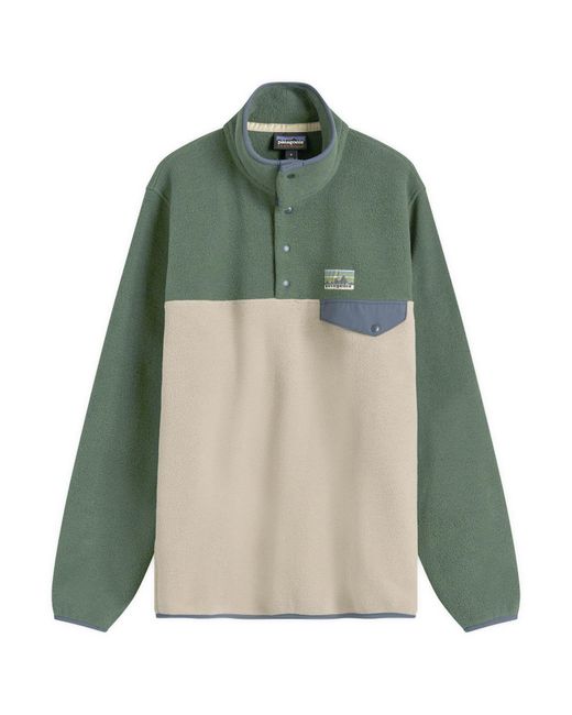 Patagonia Green Lightweight Synchilla Snap-T Pullover for men
