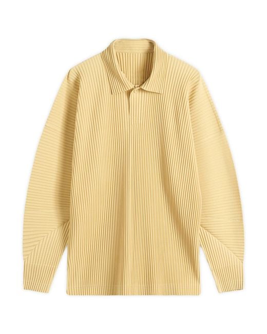 Homme Plissé Issey Miyake Yellow Homme Plissé Long Sleeve Polo for men
