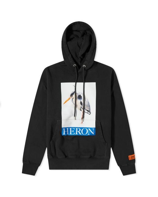 Heron Preston Black Heron Bird Painted Hoodie