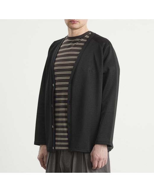 Needles Black Bright Jersey Cardigan for men