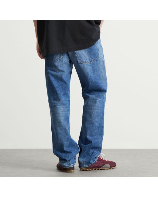 Maison Margiela Blue Straight Leg Vintage Wash Jeans for men