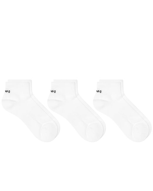 (w)taps White Skivvies 04 3-Pack Half Sock for men