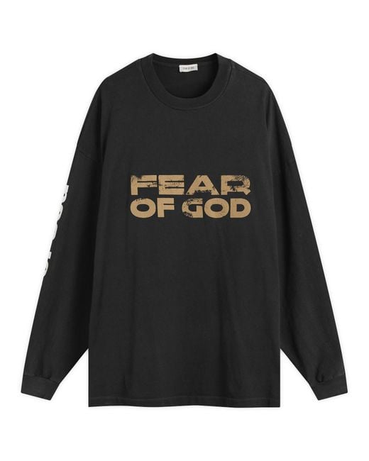 Fear Of God Black Relaxed Long Sleeve T-Shirt for men