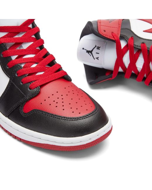 Nike Red W 1 Mid Sneakers