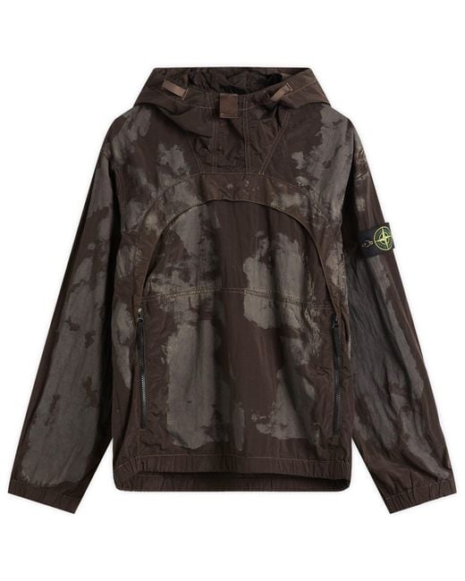 Stone Island Nylon Metal Econyl Camo Printed Smock in Black for