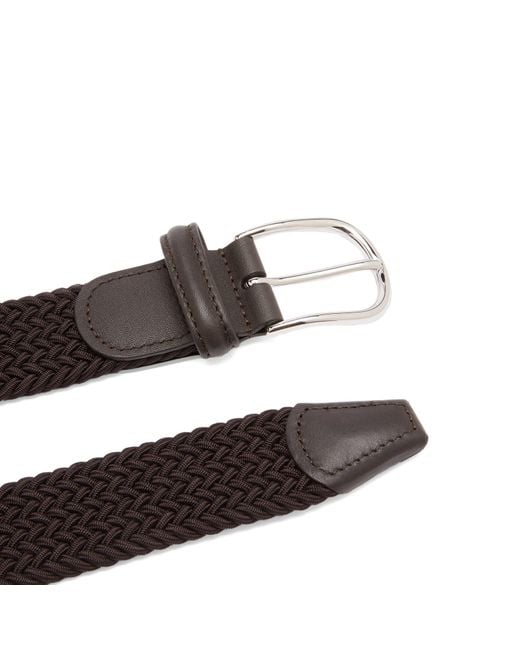 Andersons Brown Elastic Woven Belt for men