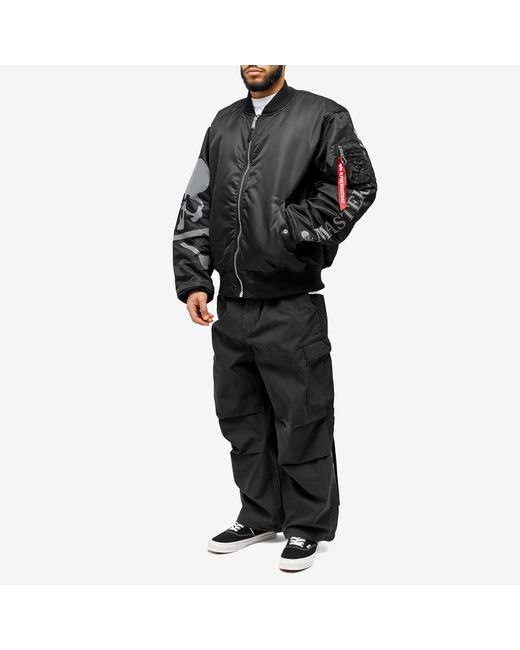 Mastermind Japan X Alpha Ma-1 Jacket in Black for Men | Lyst