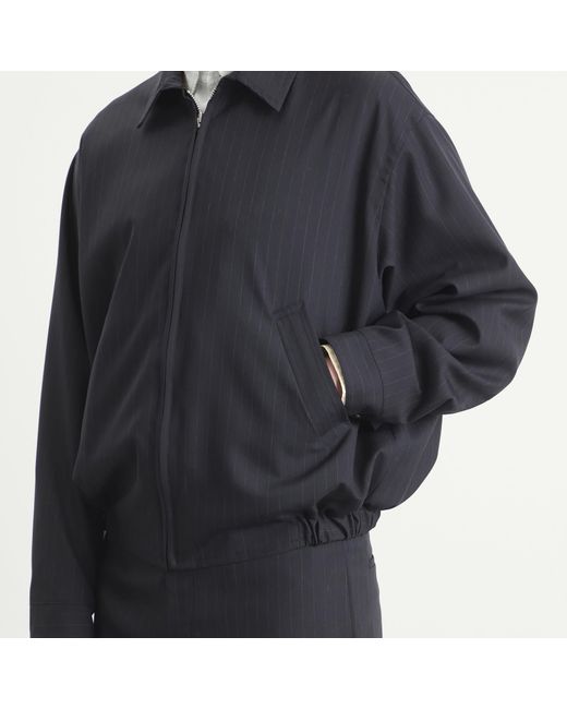 Kaptain Sunshine Black Shadow Stripe Blouson for men