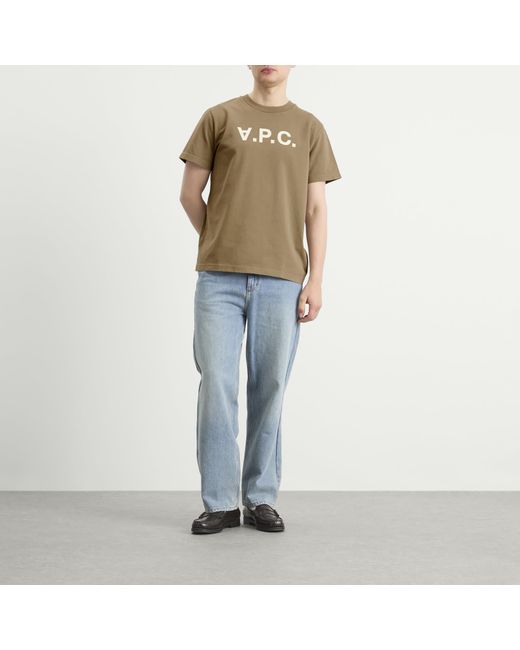 A.P.C. Brown Vpc Logo T-Shirt for men