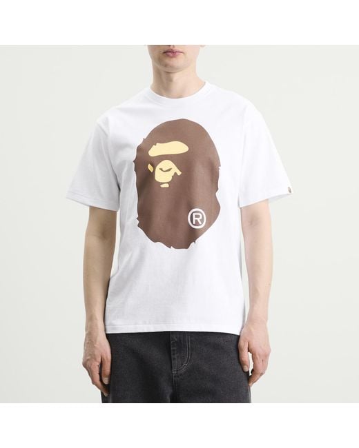 A Bathing Ape White Big Ape Head T-Shirt for men