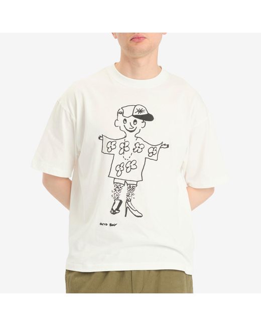 YMC White X Bat Girls & Acid Boys Acid Boy T-Shirt for men