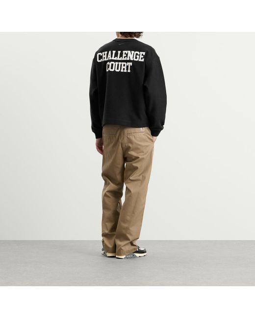 Nike Black Club Rules Fleece Crew Sweatshirt for men