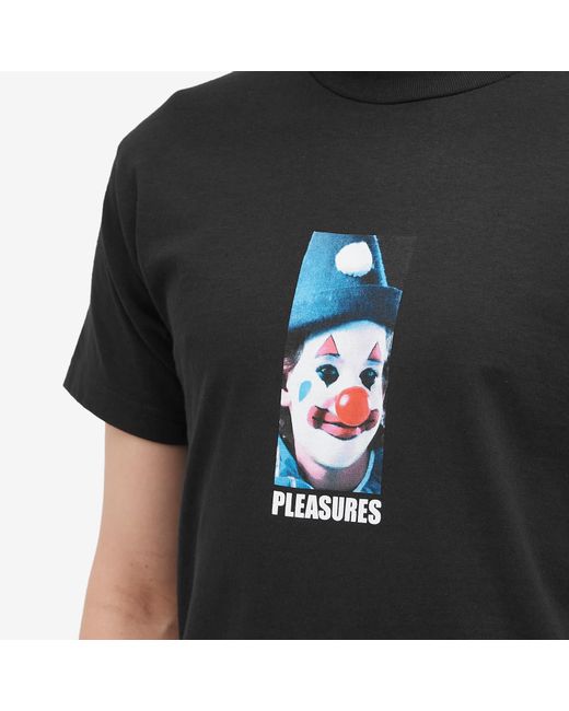 Pleasures Black Printed Clown Graphic T-Shirt for men
