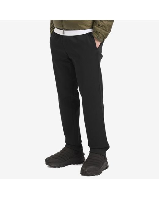 Moncler Black Nylon Stretch Trousers for men