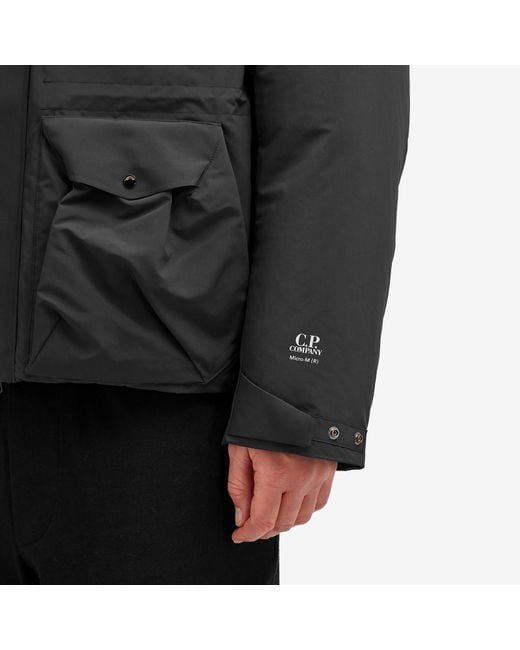 C P Company Black Micro-M Recycled Jacket for men
