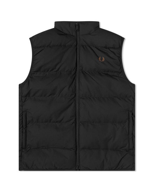 Fred Perry Black Insulated Gilet for men