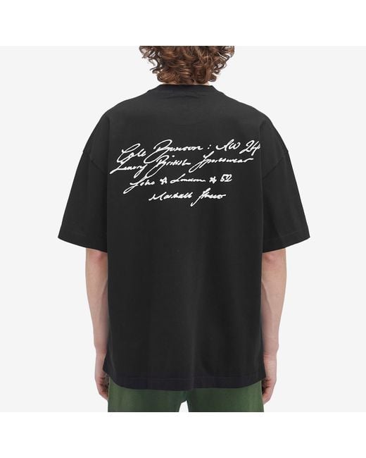 Cole Buxton Black Script T-Shirt for men