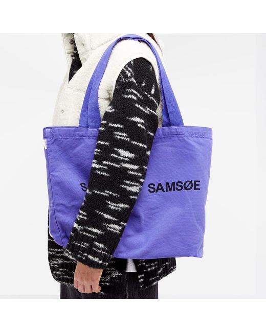 Samsøe & Samsøe Purple Frinka Logo Shopper Bag