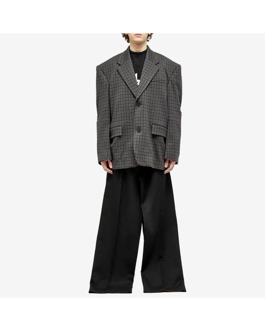 Balenciaga Black Houndstooth Oversized Tailored Jacket for men