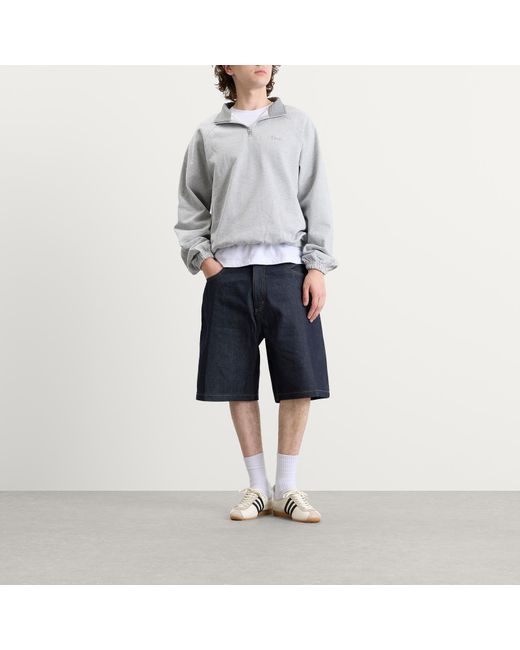 Dime White Classic Terry Quarter Zip Sweatshirt for men