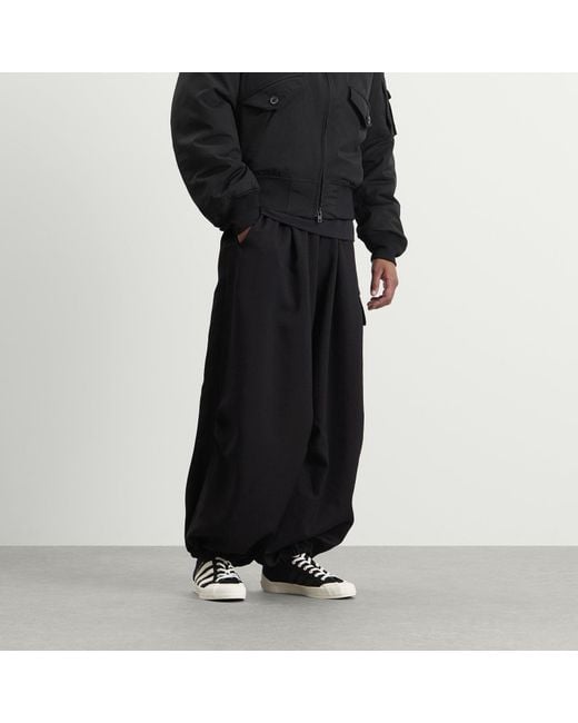 Y-3 Black Sport Uniform Wide Cargo Pants for men