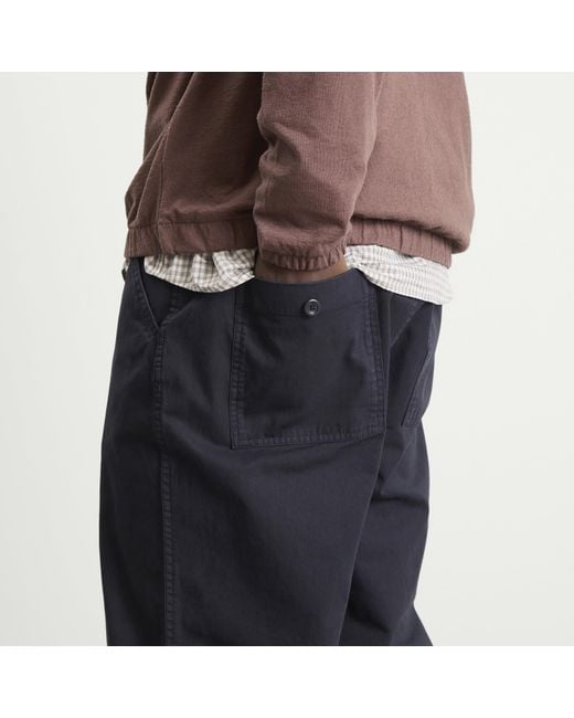 Norse Projects Blue Kvitfjell Relaxed Cotton Twill Pants for men