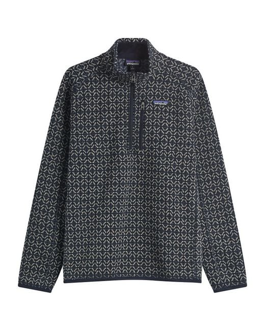 Patagonia Gray Better Sweater 1/4 Zip for men