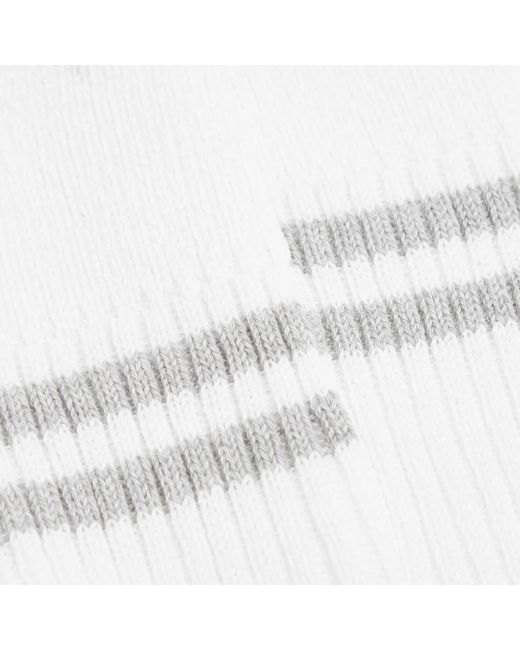 RoToTo White Hemp Organic Cotton Stripe Sock