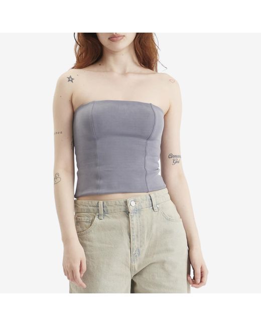 Represent Gray Elevate Strapless Top