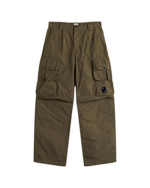 C P Company Green Flatt Nylon Multipocket Cargo Pants for men