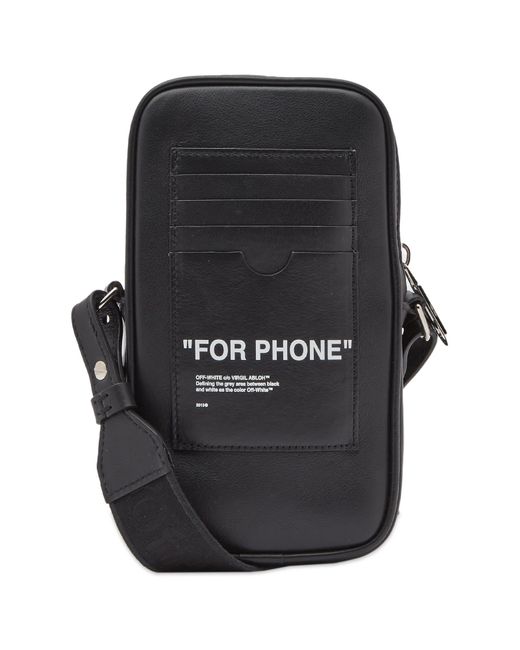 OFF-WHITE QUOTE PHONE CROSS BODY BAG