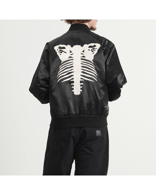 A Bathing Ape Black Skeleton Logo Souvenir Jacket for men