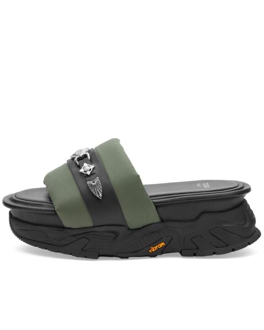 Toga Green Platform Slider Sandals