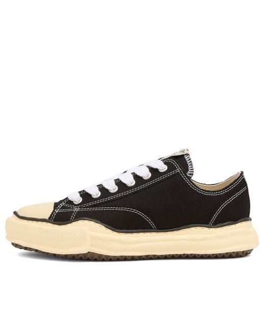 Maison Mihara Yasuhiro Black Peterson Vintage Sole Canvas Low-Top Sneakers for men