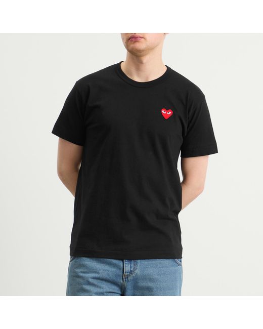 COMME DES GARÇONS PLAY Black Basic Logo T-Shirt for men