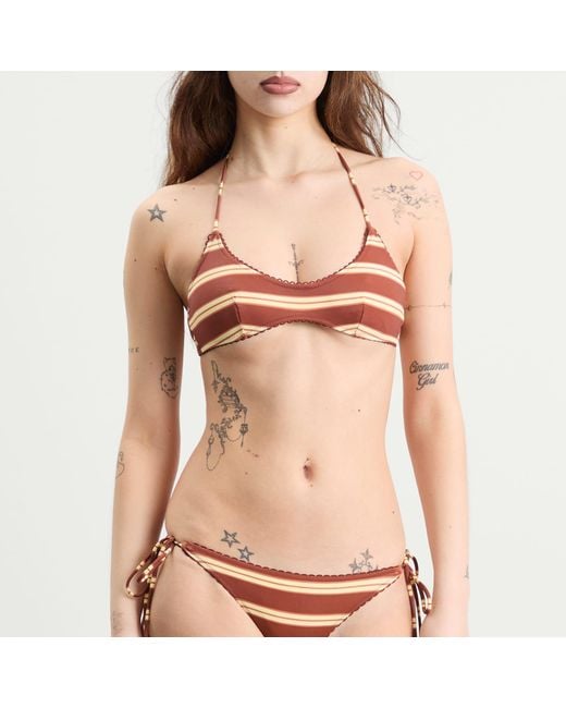 Damson Madder Brown Trudi Reversible Bikini Top