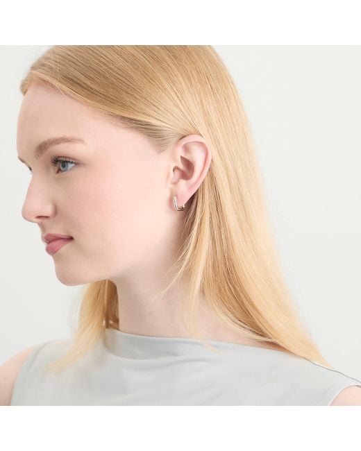 Tom Wood Metallic Frame Hoop Earrings