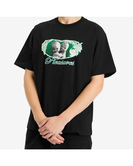 Pleasures Black Cutie Heavyweight T-Shirt for men