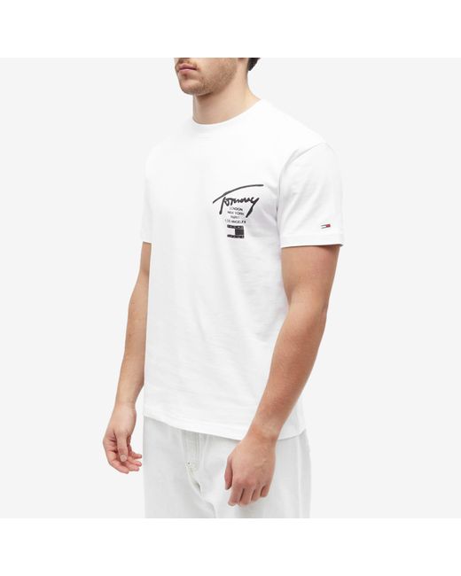 Tommy Hilfiger White Classic Spray T-Shirt for men