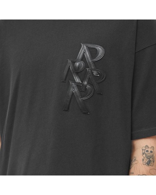 Represent Black Applique Initial T-Shirt for men