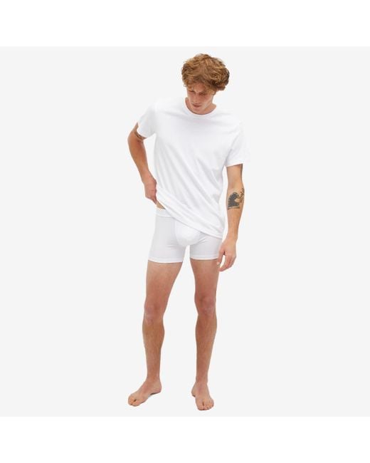 Skims White Cotton Classic T-Shirt for men