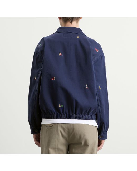 Polo Ralph Lauren Blue Flag Windbreaker Jacket for men