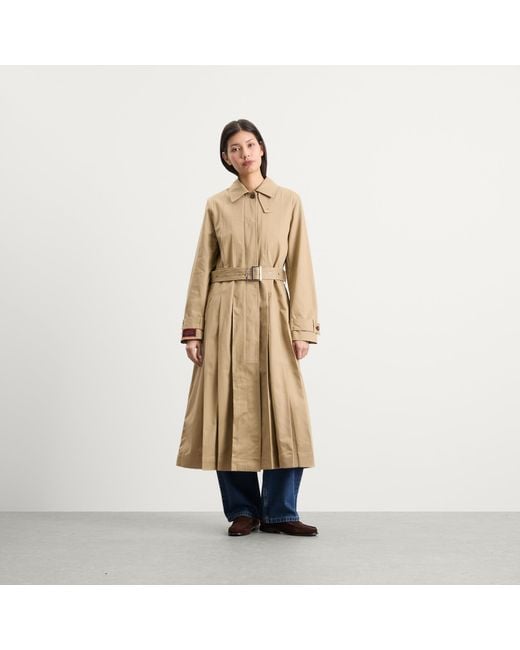 Damson Madder Natural Sofia Pleated Trench Coat