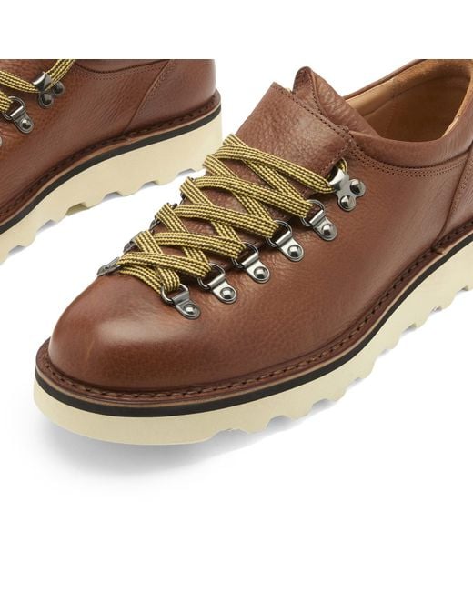 Fracap Brown M121 Commando Sole Low Hiking Shoe for men