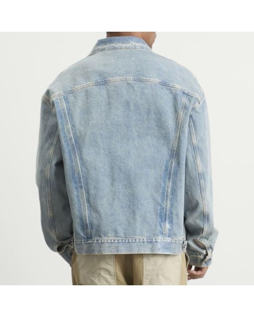 Maison Margiela Blue Taped Denim Jacket for men
