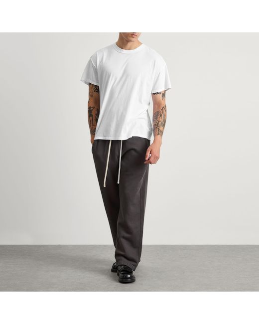 Les Tien White Lightweight Inside Out T-Shirt for men