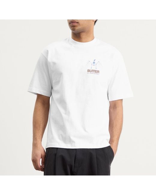 Butter Goods White Nocturnal T-Shirt for men