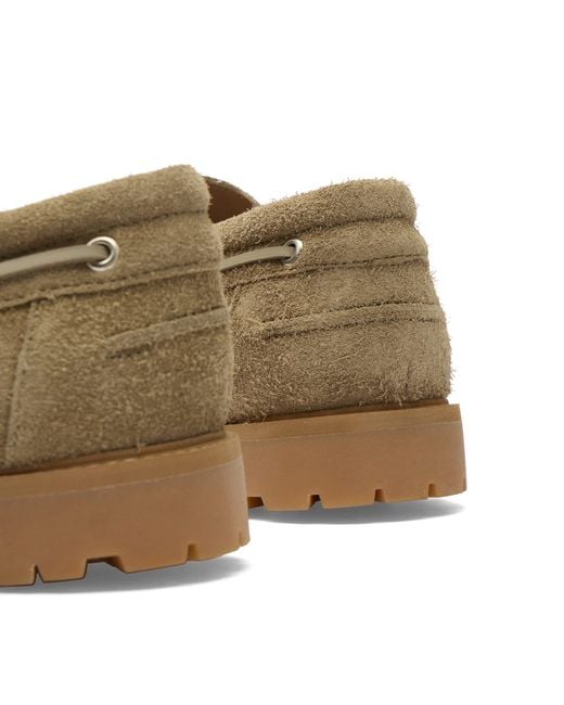 Studio Nicholson Natural Guston Lace Up Boat Shoe for men