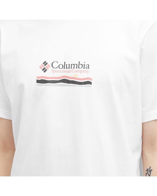 Columbia White Explorers Canyon Herritage Back Graphic T-Shirt for men